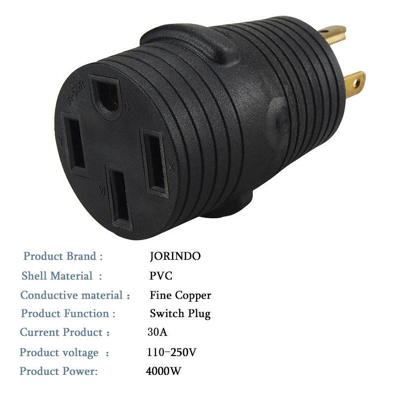 [L5-30P для 14-50R] Plugrand Nema L5-30 30 штекер для 14-50 50 Ампер адаптер генератора, nema L5-30P для 14-50R