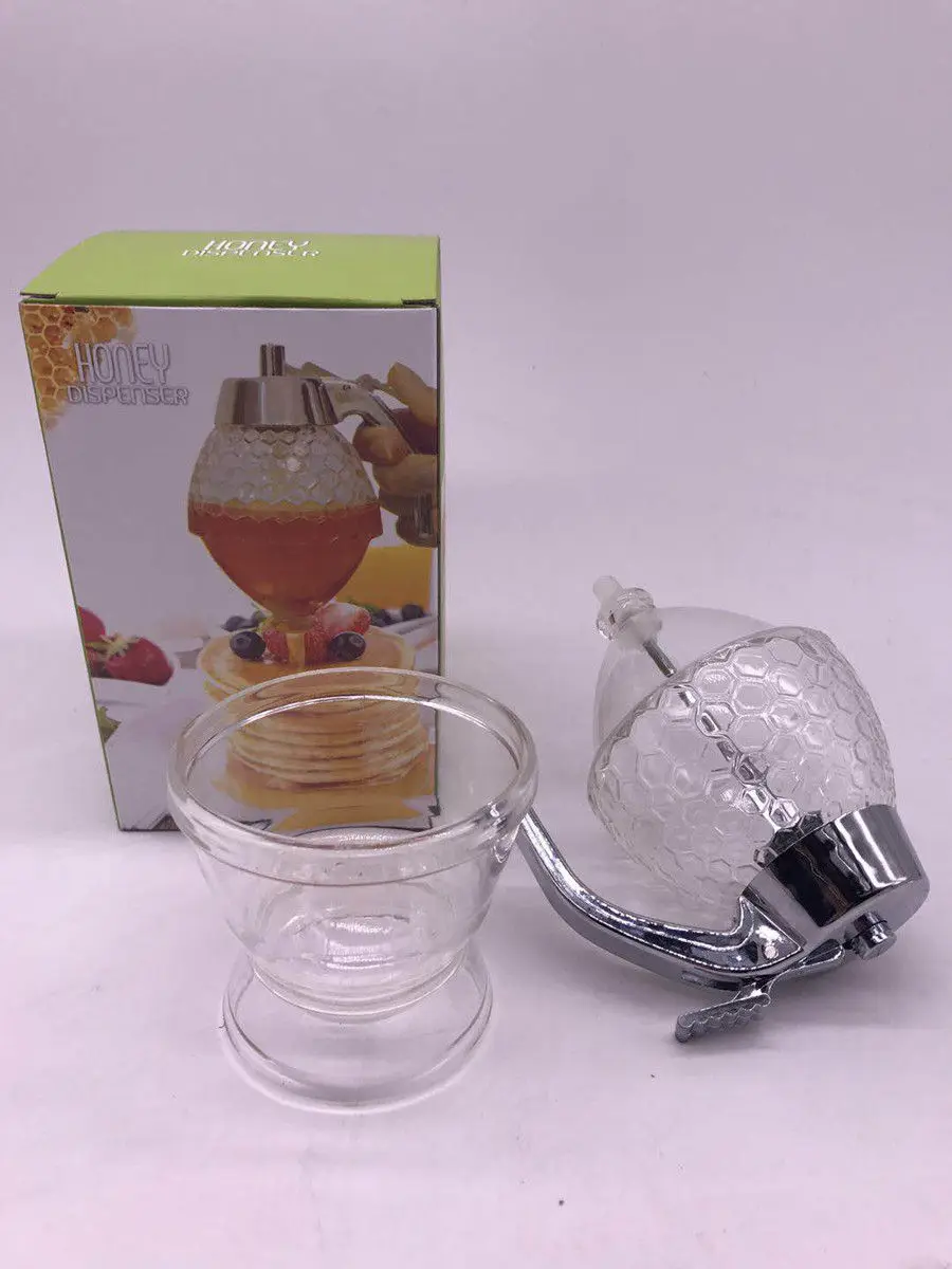 Прозрачный акриловый дозатор меда 200 мл сироп банка для хранения держатель