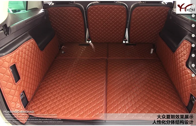 Хорошие коврики! Специальные коврики багажника для Volkswagen Sharan-2011 водонепроницаемые коврики для багажника для Sharan