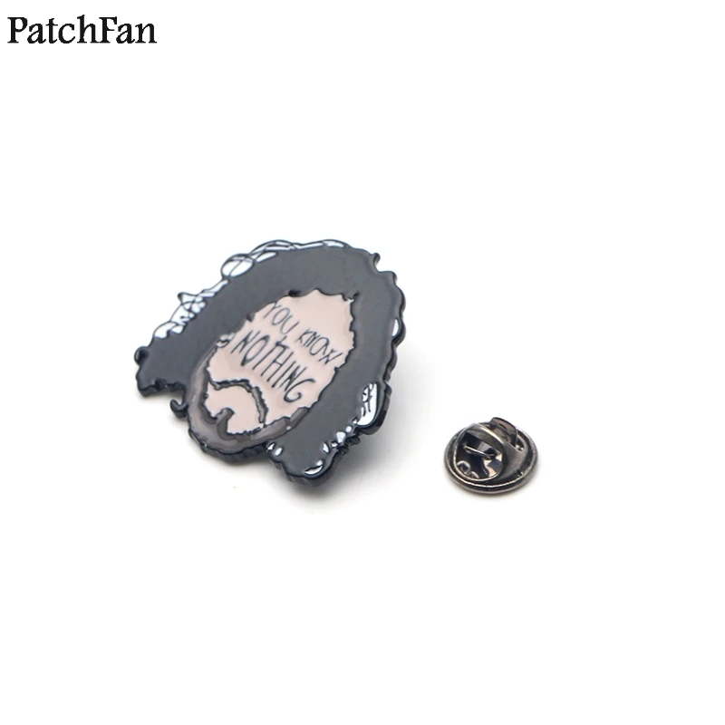 20 шт./лот Patchfan Игра престолов вы ничего не знаете письмо цинк галстук шпильки рюкзак Броши Одежда для мужчин женщин значок для шляпы A1372