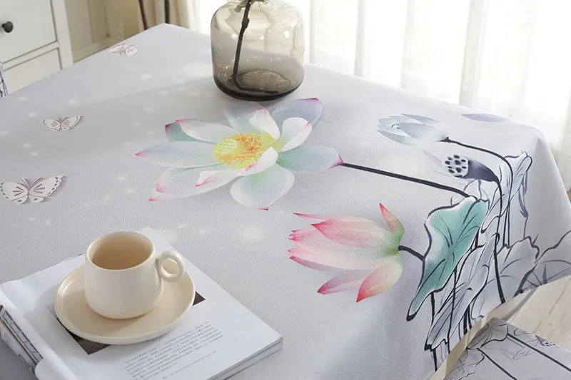 Proud Rose Waterproof Linen Table Cloth Cartoon Table Cover Chair Set Pillowcase Cover Towel European Tablecloths Chair Cushion