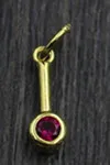 Uglyless Real 925 Sterling Silver Strip Charms Accessories Jewelry DIY Colorful Crystals Pendants Jewellery MINI Findings Bijoux - Цвет камня: Gold Rose Pink