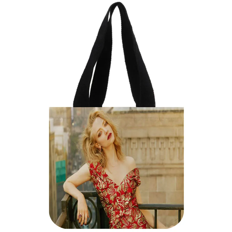 

Tote Bag Cotton Canvas Custom Amanda Seyfried Shopping Foldable Reusable Shoulder Customized With Own Logo Wholesale