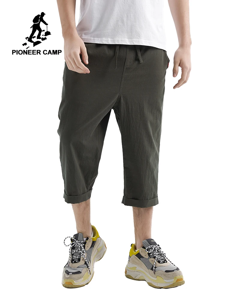 Пионерский лагерь Новое поступление; Летнее Подрезанные штаны Для мужчин Повседневное, укороченные штаны брендовая одежда для Для мужчин s