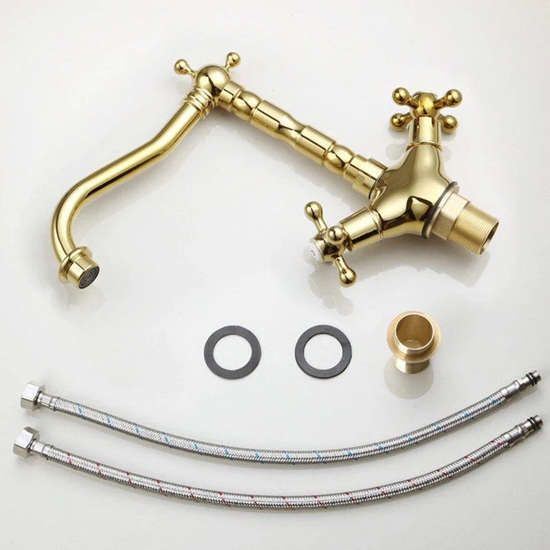 polidor cromado, alça dupla, torneira giratória de