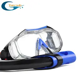 YONSUB маска для подводного плавания + сухая Трубка широкий вид Подводное плавание маска набор Дайвинг оборудование для плавания