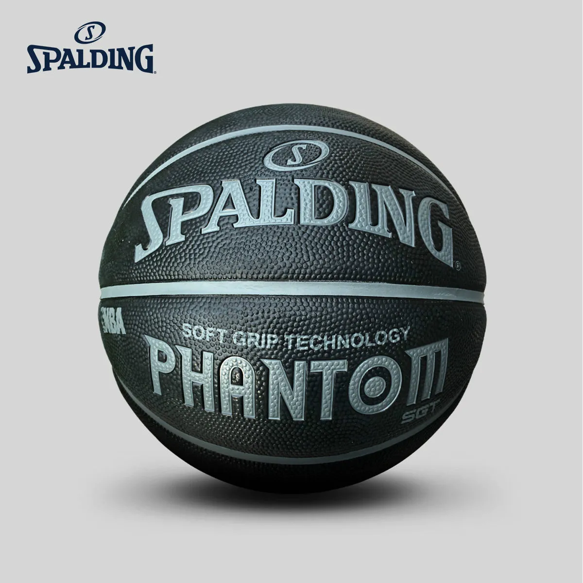 Оригинальный SPALDING Phantom черный Ультра мягкий Микропористая Резина 7 # Баскетбол 83-193Y