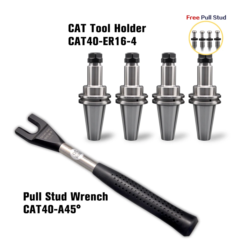 CAT40 инструмент держатель набор 4 шт. CAT40 ER16/ER20/ER25/ER32 4,0 держатель инструмента+ 1 шт. CAT40 Вытащить Шпильки ключ распродажа