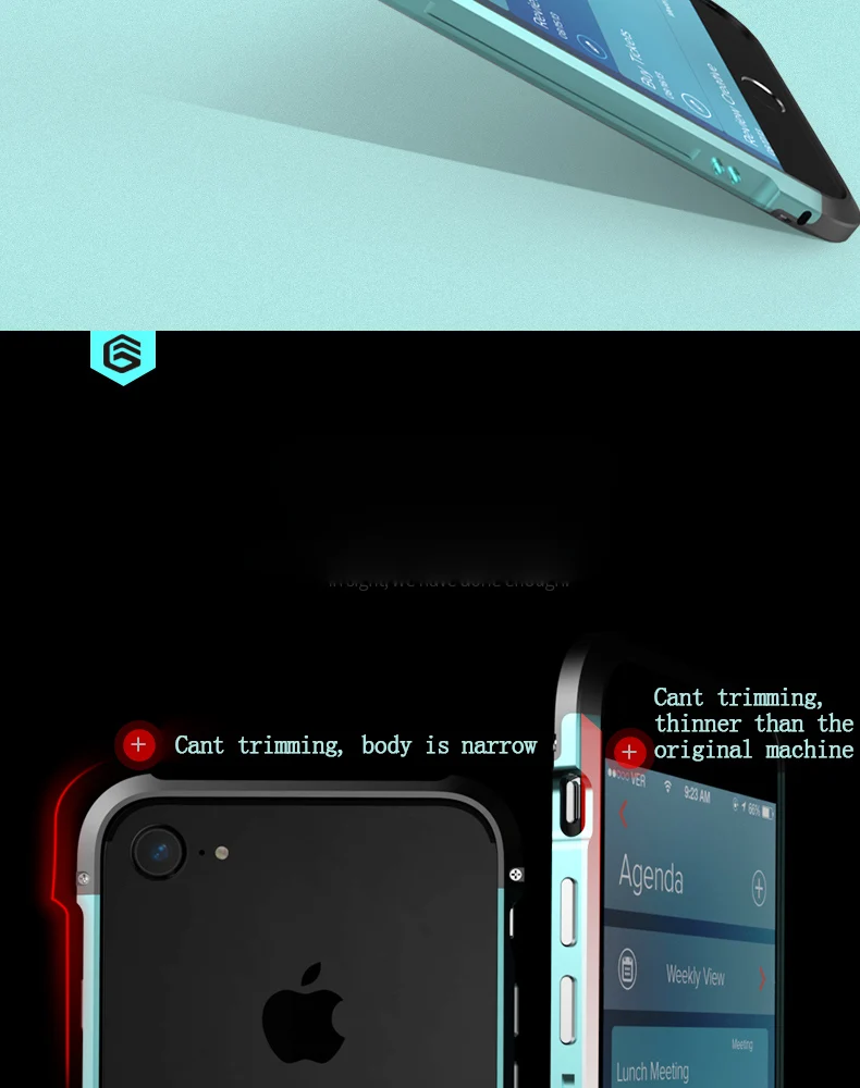 GINMIC 7 plus бампер чехол для Apple iphone 7 iphone 7 plus Роскошный Алюминиевый металлический каркас аксессуары для телефона с набором инструментов 7 цветов