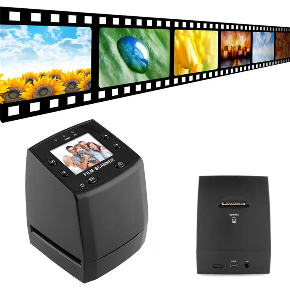

5 Mega Pixels 35mm Negative Film Slide Viewer Scanner USB Color Photo Copier Built-In 2.4-Inch Color LCD Screen