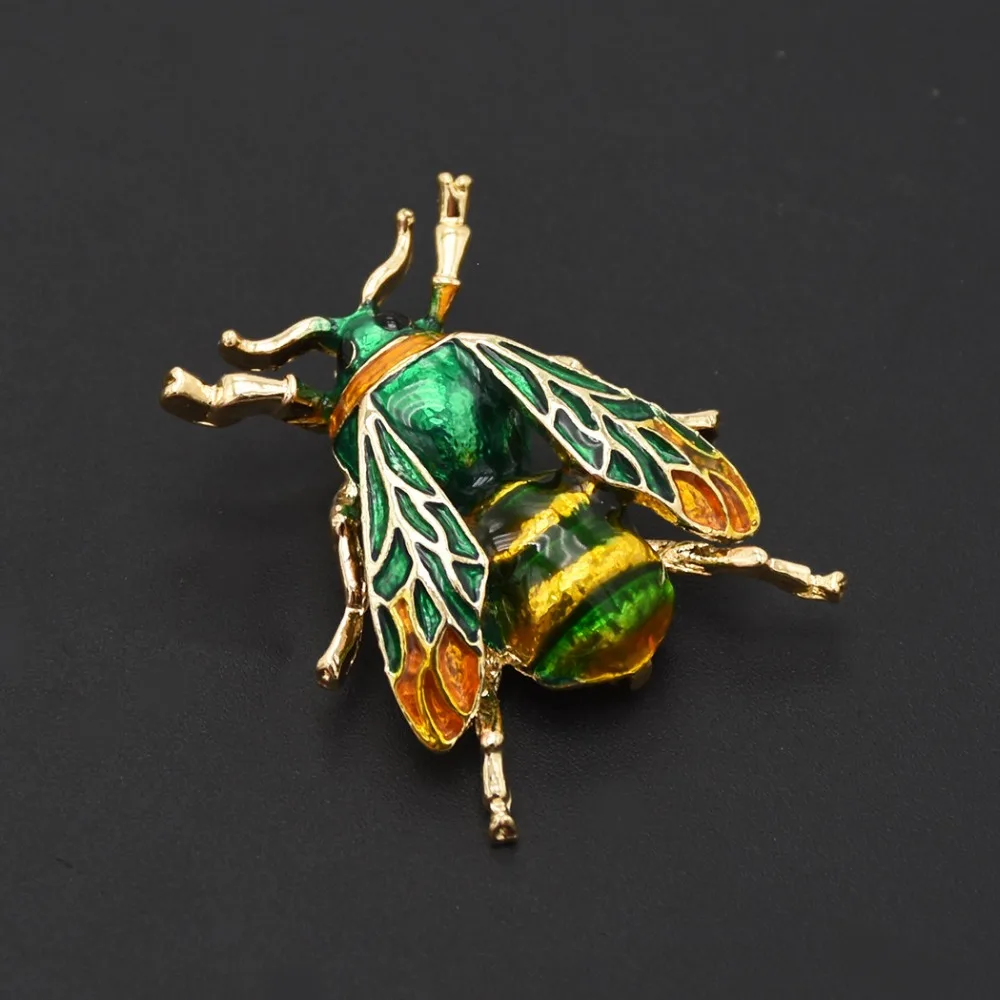 

2 Colors Unique Personality Insect Cicada Bee Brooch Enamel Colorful Cute Coat Cardigan Pin Charming Brooch Scarf Cloth Jewelry