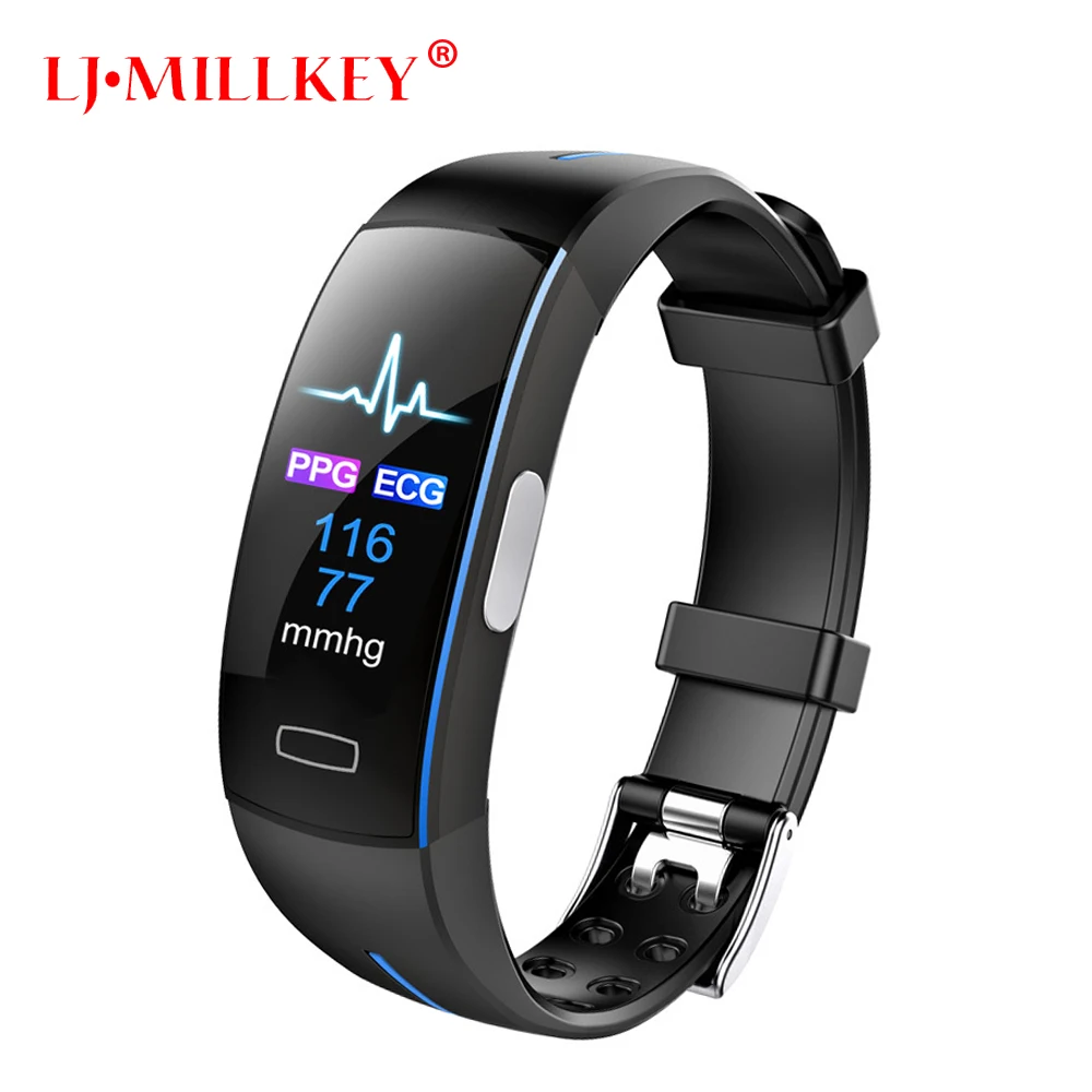 

Smart Wristband PPG+ECG Accurate Heart Rate Monitor Blood Pressure Monitor Fitness Tracker Watch Weather Report Bracelet
