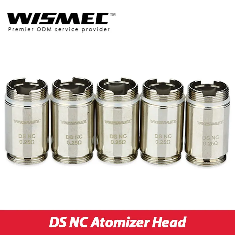 

5pcs Original Wismec DS NC Coil 0.25ohm DS Dual Coil for ORMA/Motiv Atomizer support 25W-60W Wismec DS NC Coil