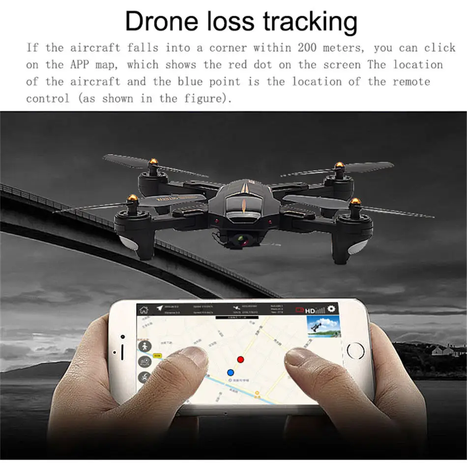2,4G gps складной Радиоуправляемый Дрон вертолет 5G 1080 P wifi FPV камера один ключ возврат Безголовый режим удержание высоты Квадрокоптер