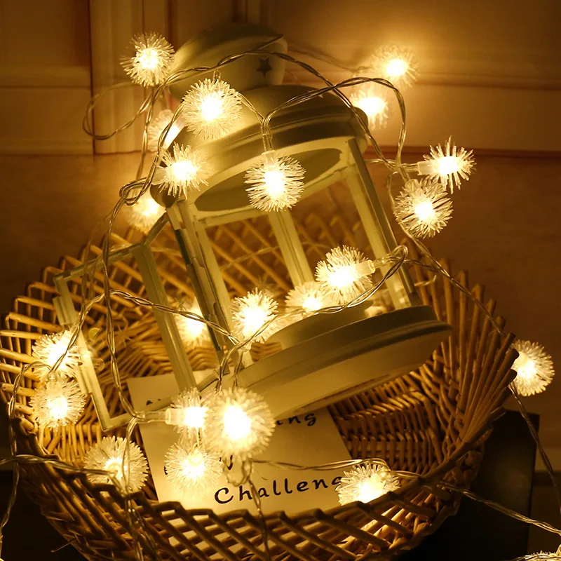 

Chrismas Solar Lights Snow Flakes LED Fairy String Light INS Selfie Fantasy Scene Snowball Tree Fence Decorations Garland Lights