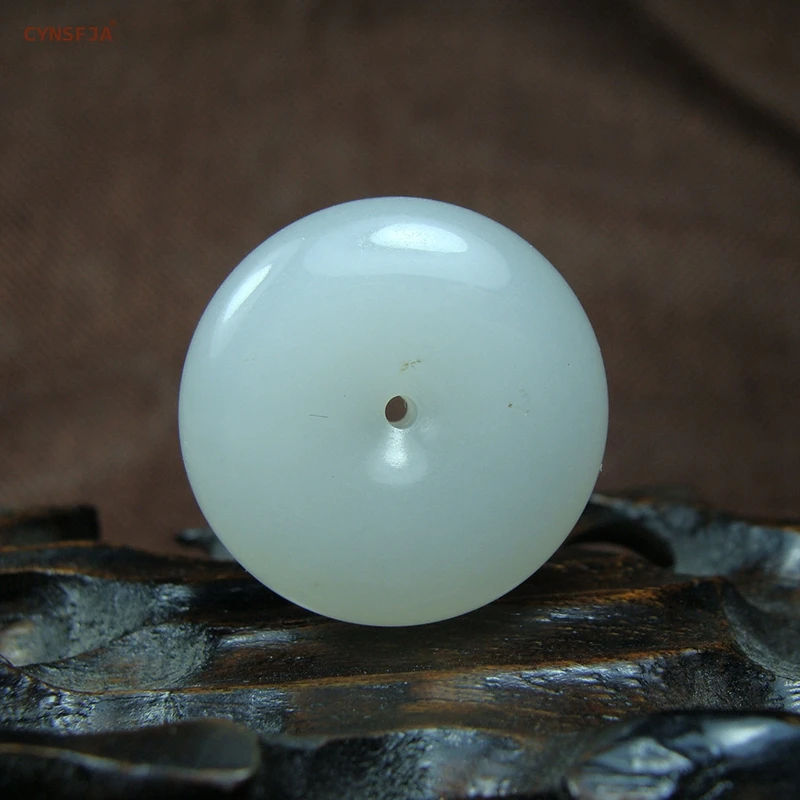 

Xinjiang Jade Mutton Fat Jade Nephrite Peace Buckle Jade Pendant Certified Natural Hetian White Jade High Quality Birthday Gifts
