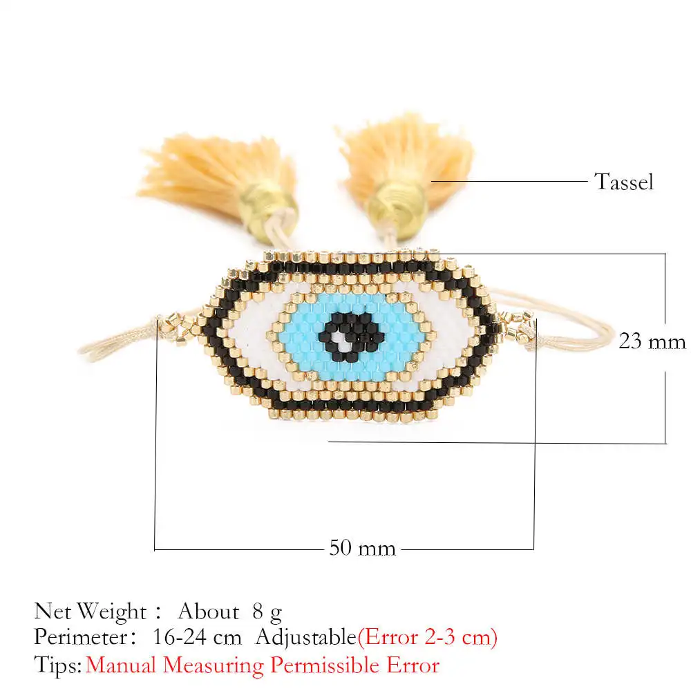 Go2boho MIYUKI браслет золотой Сглаза Браслеты Mujer Турция сглаза браслеты ручной работы для женщин подарок украшения, медная проволока кисточка