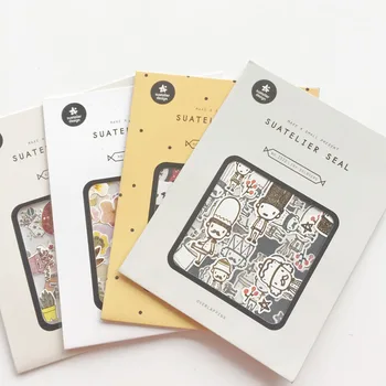 

10 Packs/lot Rabbit Panda Flowers London Soldier Hand Account Notebook Decorative Sticker Stick Label 4 sheets