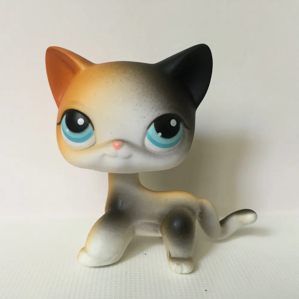 

Pet Shop Animal Colored Cute Cat Doll Figure For Child Toy White Pink CT130