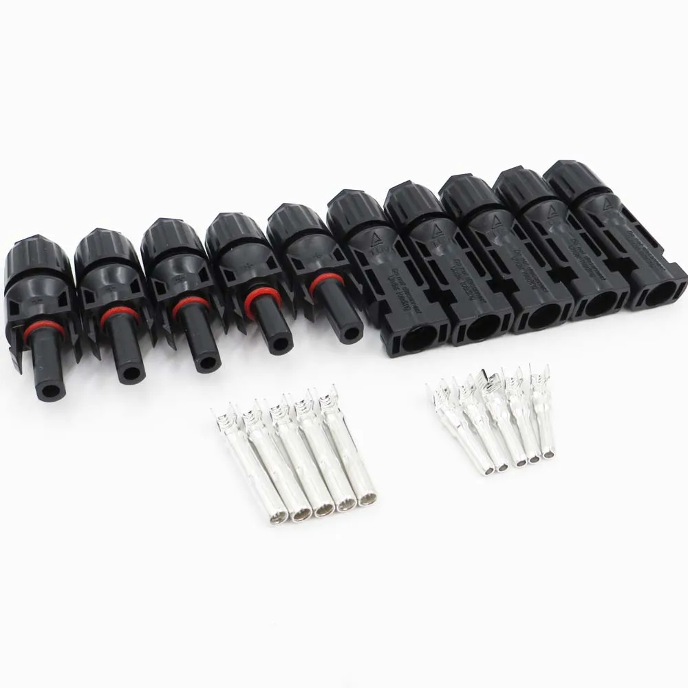 

5Pairs x MC4 Connector male female 30A 1000V MC4 Solar Panel branch series Connect solar system
