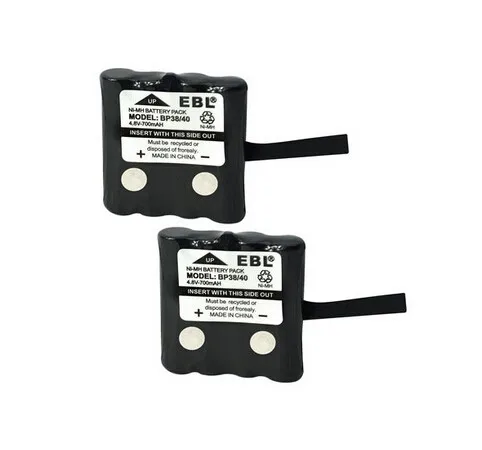2 шт. 4.8 В 700 мАч Ni-MH Батарея для Uniden 2way радио bp-38 BP-40 bt-1013 bt-537