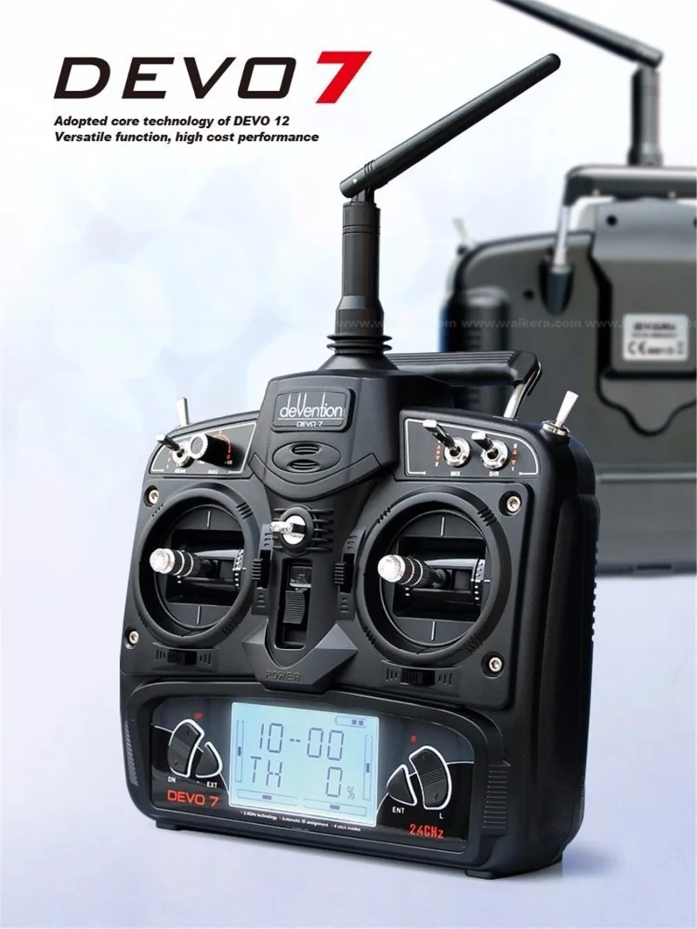 

F09923 Walkera Drone Remote Controller Devo 7 Channel 2.4G Transmiter RX701 Receiver for Helicopters Quadcopter