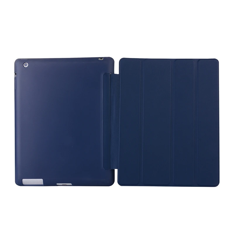 Для Apple ipad 2 3 4 Чехол Флип из искусственной кожи передний чехол+ Мягкий ТПУ силиконовый чехол для ipad 2 ipad 4 подставка держатель Чехол-книжка Fundas
