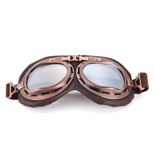 BJMOTO мотоциклетные очки Oculos Ретро мотоциклетные очки для шлема с открытым лицом Половина очки для мотокросса винтажные Мото очки - Цвет: Silver Motor Goggles