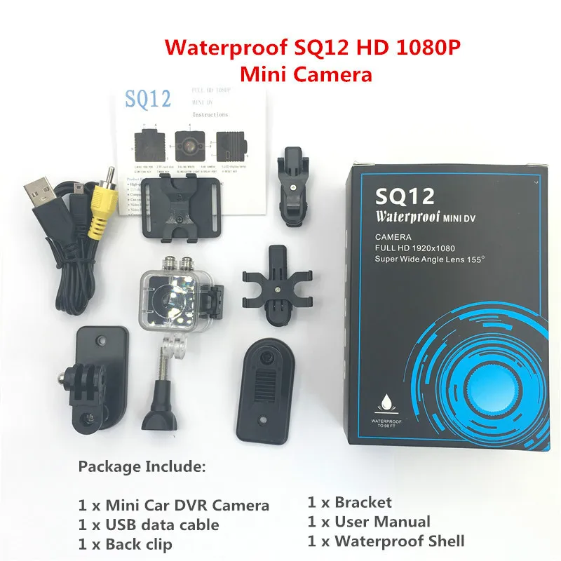

Original SQ12 SQ11 HD mini camera 1080P Wide Angle Waterproof MINI Camcorder DVR Mini video camera Sport Camcorders
