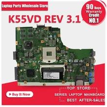 Original K55V K55VD Motherboard for Asus K55VD r500vd REV3.0/3.1 Mainboard GT610 2G PGA989 100% Tested Free Shipping