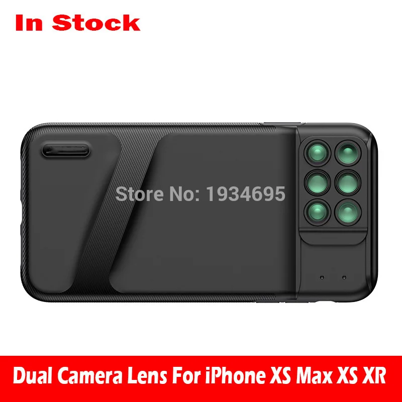 New For iPhone XS Max Dual Camera Lens 6 in 1 Fisheye Wide Angle Macro
