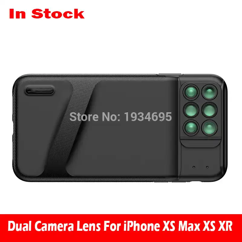 New For Iphone Xs Max Dual Camera Lens 6 In 1 Fisheye Wide Angle