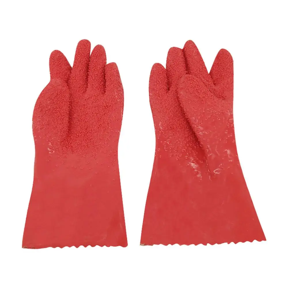 Hot Pink Перчатки для чистки очищенных картофеля кухонные инструменты пилинг фрукты овощи перчатки для чистки рыбы резиновые очистка садовые перчатки 7 - Цвет: Hot Pink