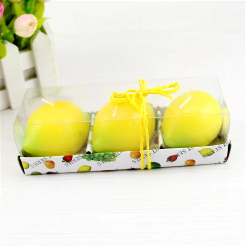  3 PCS/Lot Christmas Orange Shape Fruit Scented Candle Greet Gift Party Supplies Wedding Gift Romantic Confession Candle 