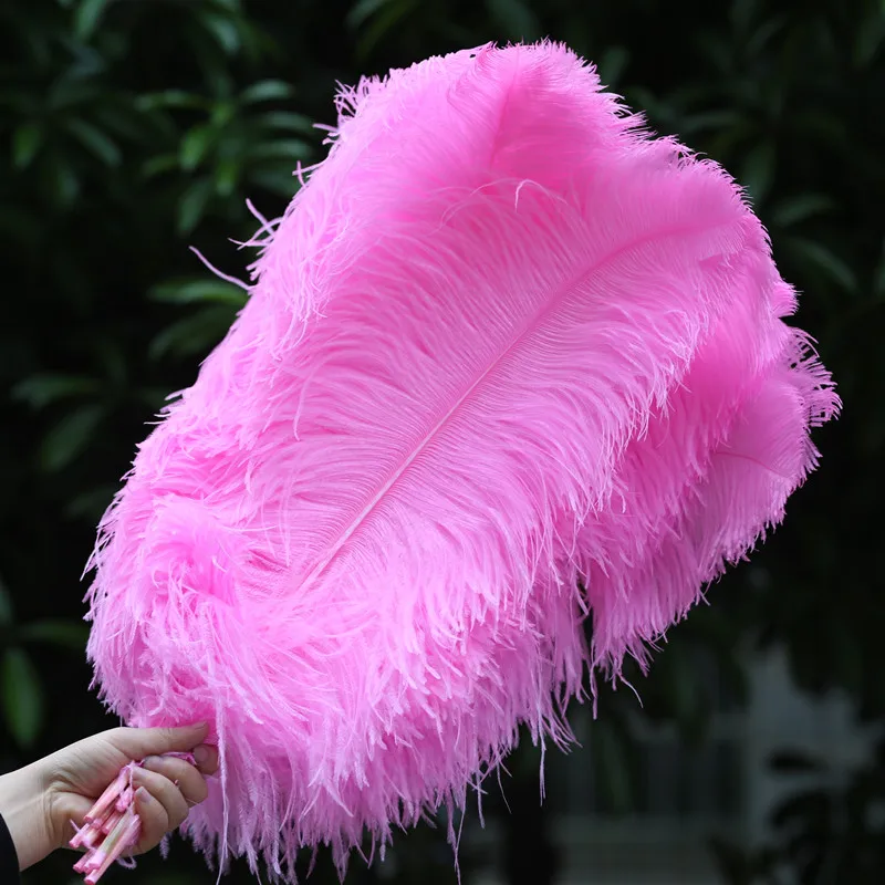 free shipping 5pcs Pink color Ostrich feather 65 70cm 26 28inch long
