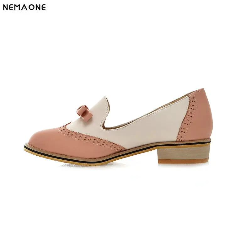 

NEW sweet low Heel shoes rouned toe bowties Women shoes black blue pink purple