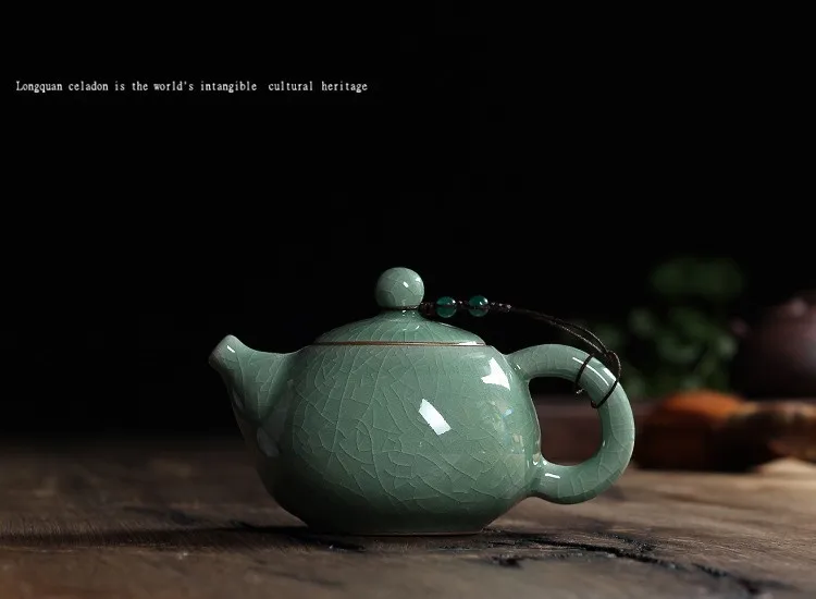 Чайный набор хрустящая глазурь Ge Kiln Longquan Celadon Zisha керамика искусство Тай Тхи китайский чайный горшок фарфор Исин глина антикварный чайный горшок