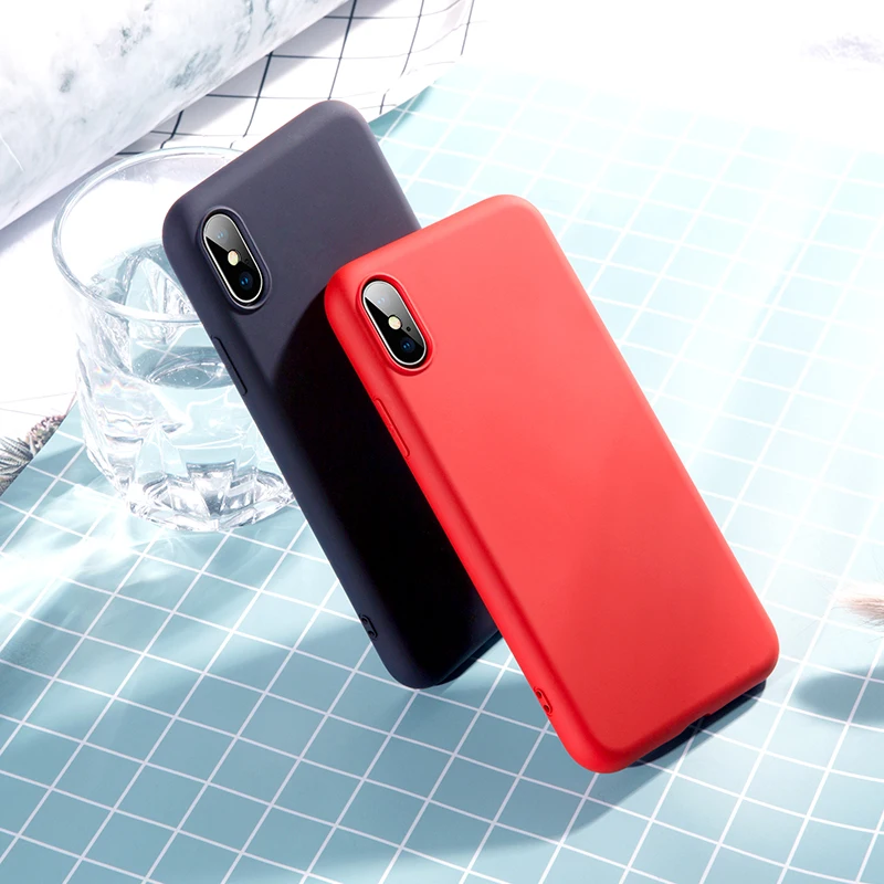 

Silicone Case For iPhone 7 8 Plus Soft Phone Case For iPhone XR X XS Max 6 6S 7 8 Plus Mobile Phone Accessories