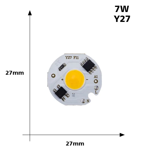 COB LED Chip Light 220 В 10 Вт 50 Вт 20 Вт 30 Вт 3-9 Вт прямоугольный чип лампа для прожектора без необходимости водителя DIY Led прожектор лампа Y27 Y32 - Испускаемый цвет: Y27 7W
