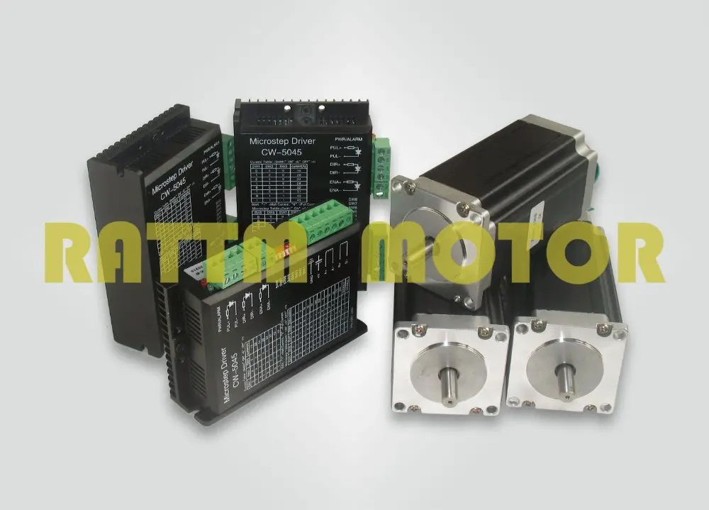 

3set NEMA23 stepper motor 425 oz-in/3.0A & driver with 256 microstep and 4.5A current