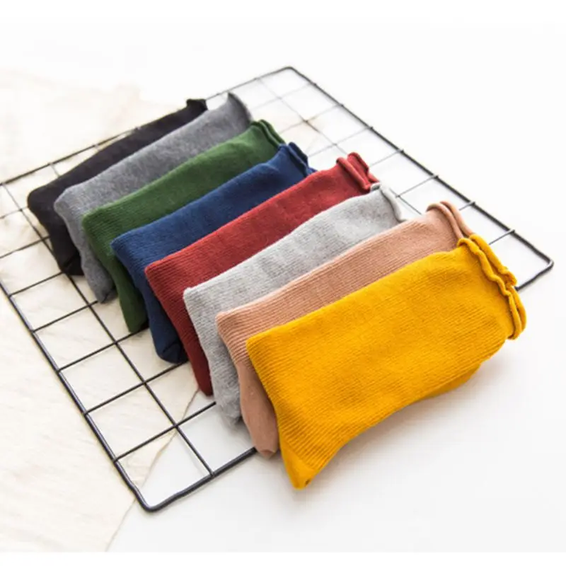 Japanese High School Girls Loose Solid Colors Knitting Cotton Long sexy funny Socks Women harajuku skarpetki calcetines meias