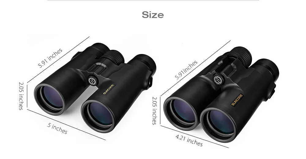 SUNCORE 10X42 102 M/1000 M HD Vision широкоугольный призматический бинокль открытый складной бинокль