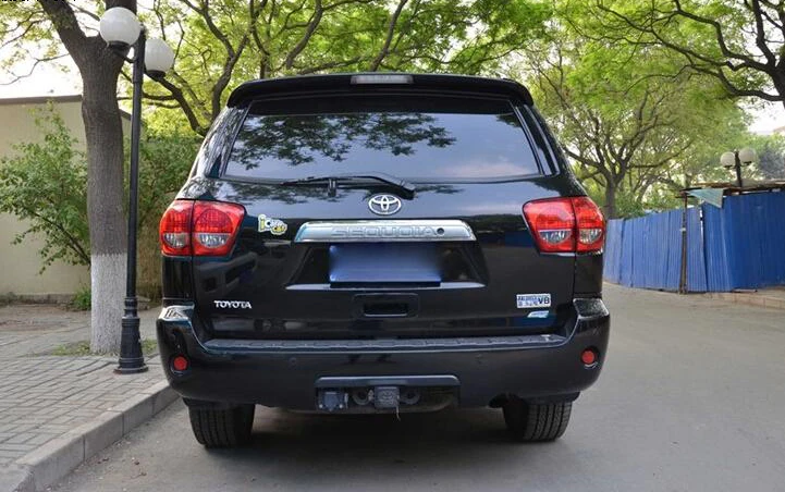 Abs пластиковый Неокрашенный праймер цвет хвост крыло для Toyota Sequoia задний спойлер на багажник 2008- автомобиль украшен