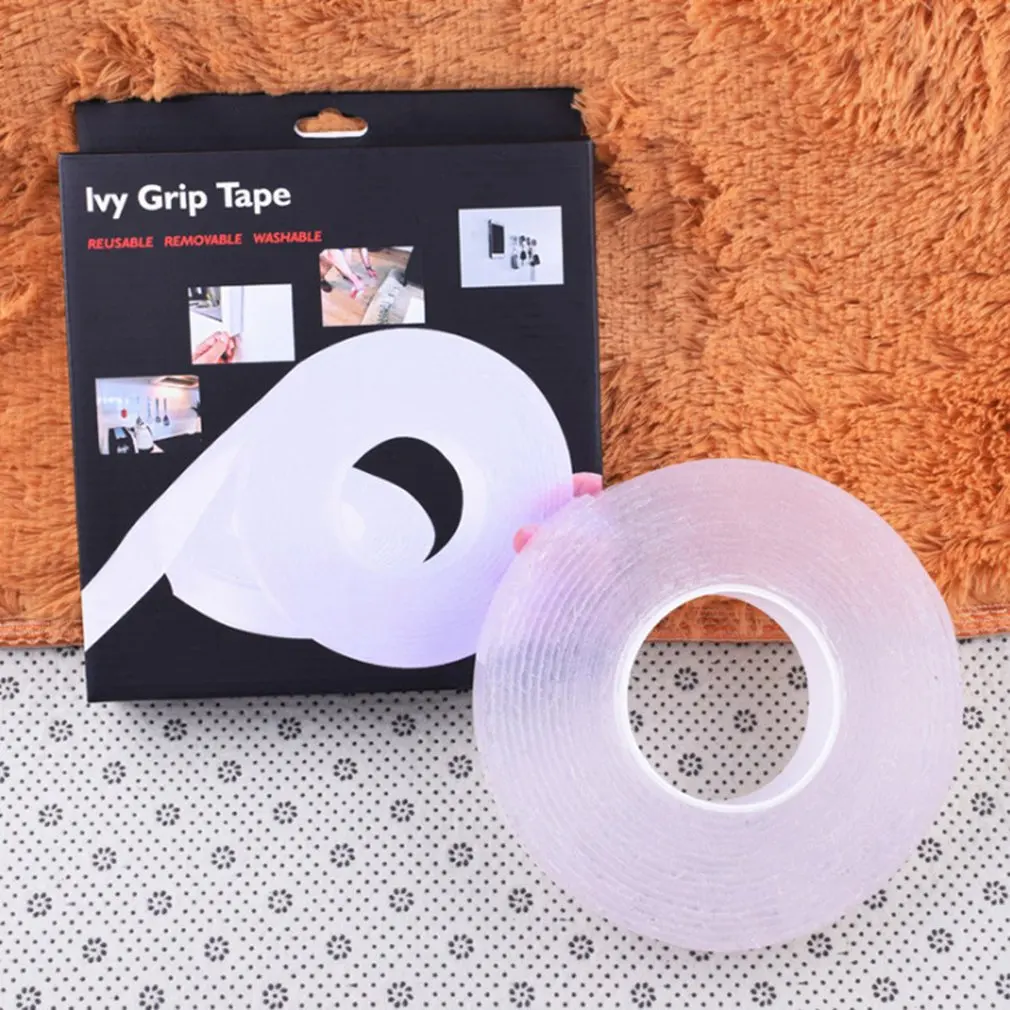 Nano-tape Grip лента для домашнего хранения бесшовный двухсторонний клей для мытья волшебный нано-двухсторонний клей