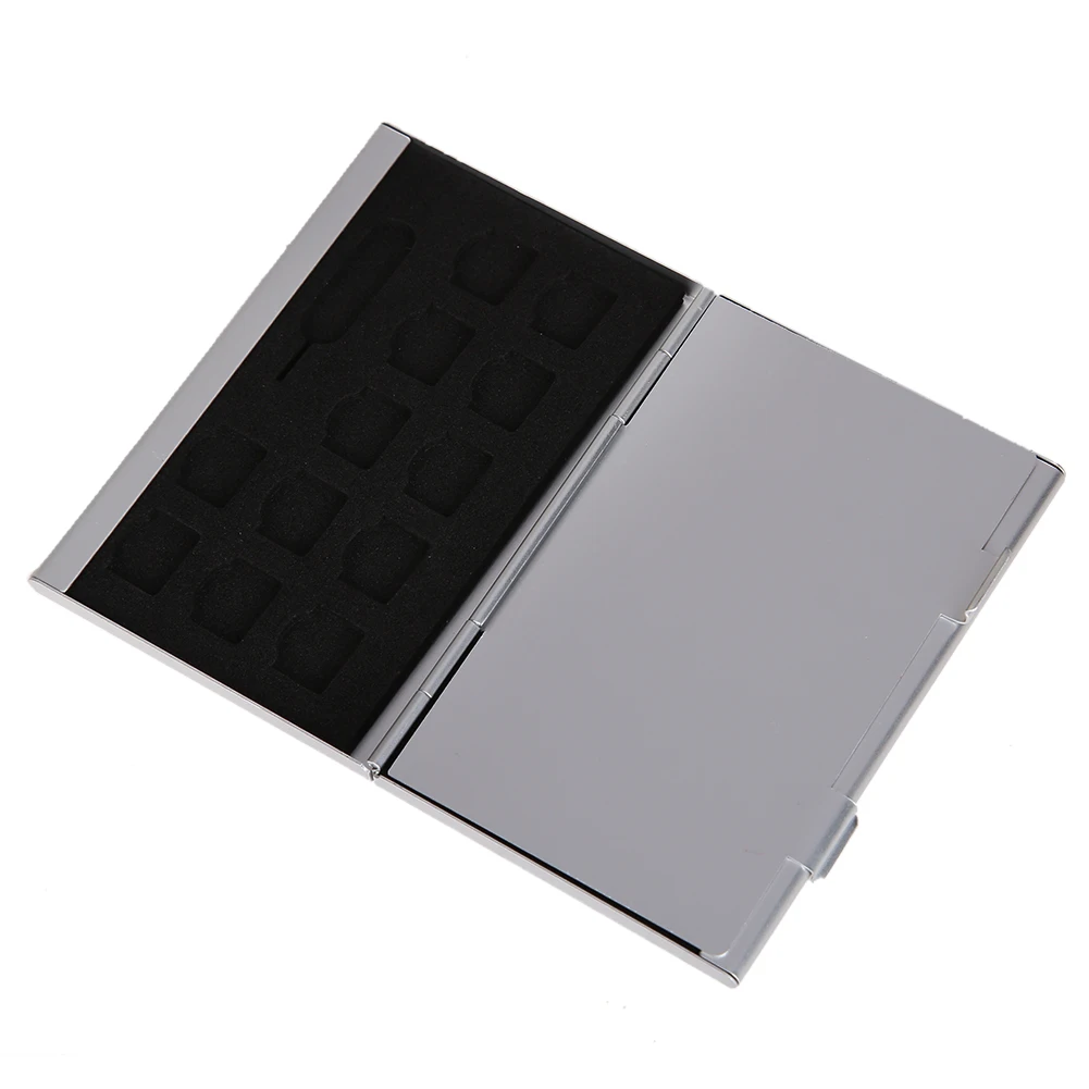21 в 1 Micro SIM держатель для Карт Коробка для хранения Nano чехол для карт Защита Алюминиевый анти-магнитный 21 слот для карт чехол для хранения коробка