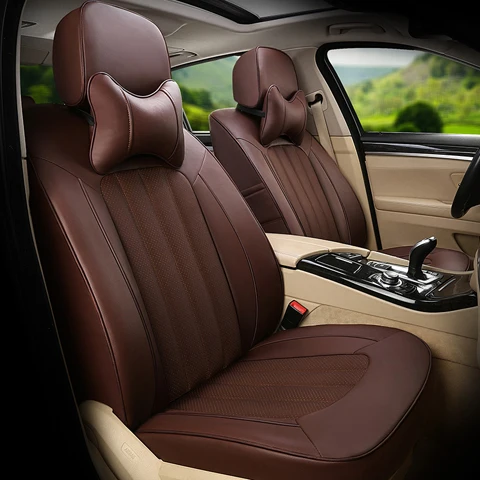 coffee CARTAILOR автокресло кожаный чехол и кожзам Стайлинг для Audi A8 сидений автомобилей Аксессуары Черный автомобилей мест поддерживает - Название цвета: coffee