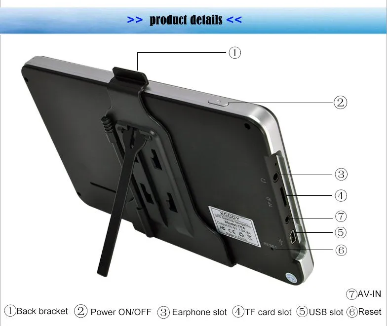 XGODY 704 7 дюймов Bluetooth Автомобильный грузовик gps навигация 128M+ 8GB Sat Nav навигатор Navitel Россия Европа Украина бесплатные карты