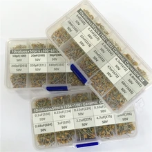 1500pcs 30Valuesx50 10pF~10uF (100~106) Multilayer/Monolithic Ceramic Capacitor Assorted kit with 3 storage box