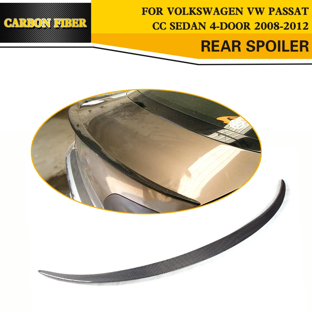 Car Styling Carbon Fiber Car Rear Wing Trunk lip Spoiler For VW Passat
