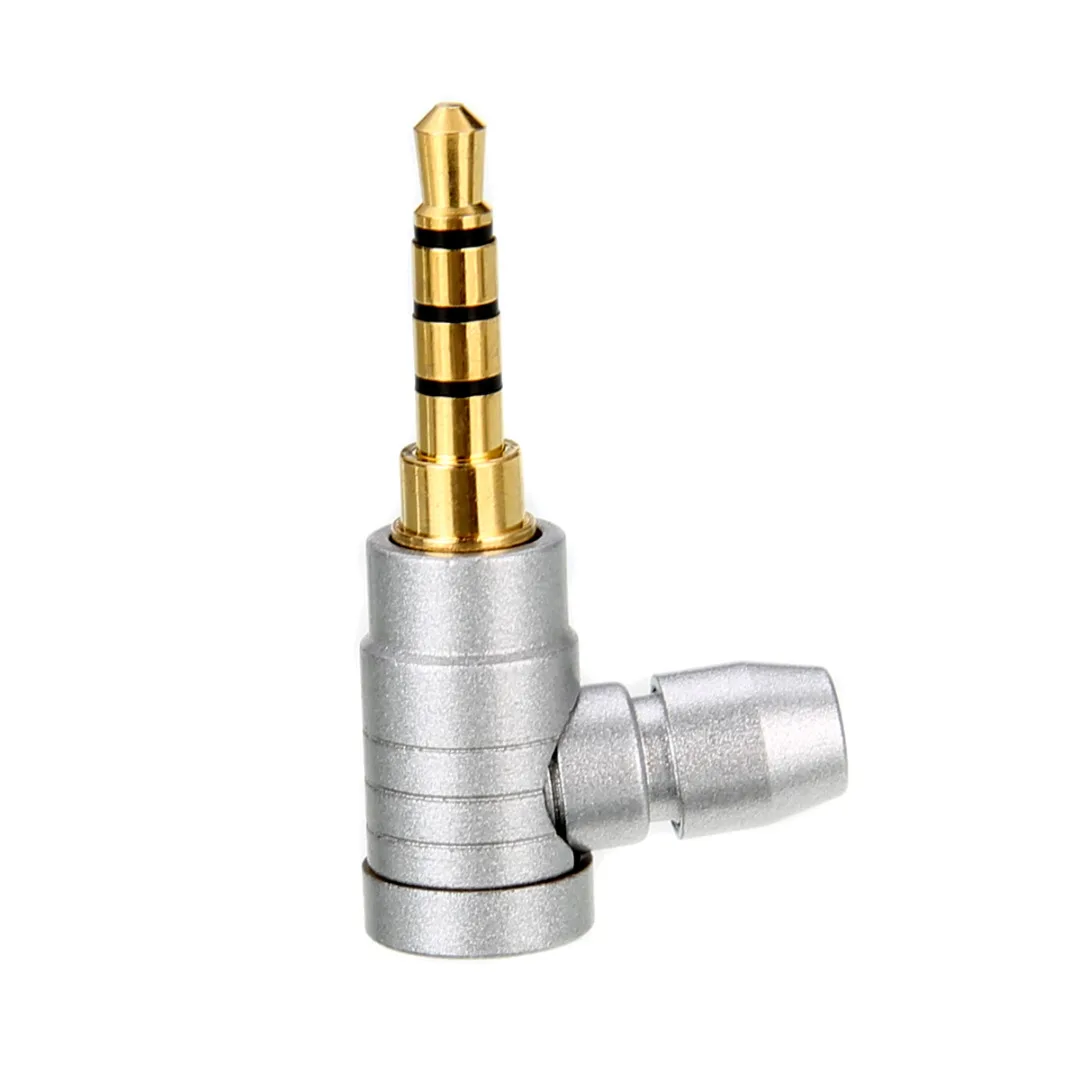 New 90 Degree Right Angle Male Jack Plug Audio Adapter L shape 3.5mm Stereo 4 Pole Audio Adapter Converter